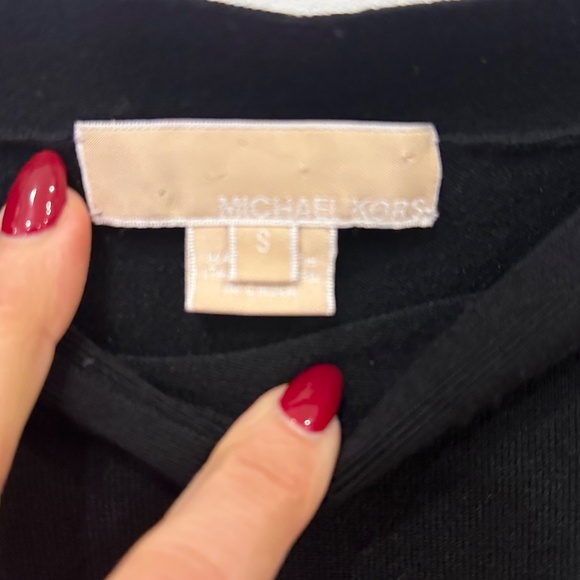 Michael Kors Collection Black tie-neck wool top Sz Small Retail $695 🖤 - Picture 6 of 6